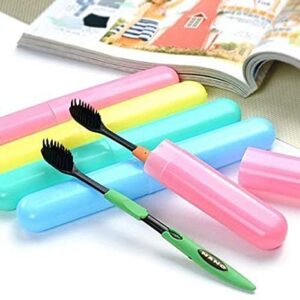 Travel Plastic Anti-Bacterial Toothbrush Cover, Pack of 4, Multicolour