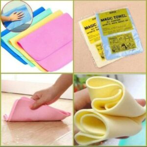 Magic Drying Towel Reusable Water Absorbent Multipurpose Cleaning Cloth for Kitchen, Glass Windows