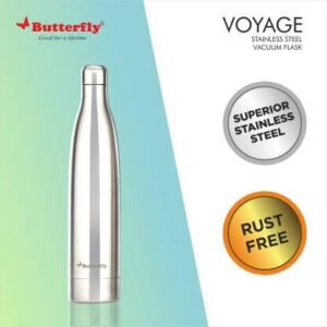 Butterfly Voyage Stainless Steel Vacuum Flask (Silver, 700ml)