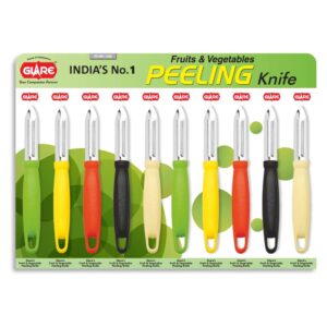 Glare FRUIT AND VEGETABLE PEELING KNIFE Straight Peeler one piece (Multicolor)