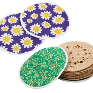 Roti Rumal (Top+Bottam), Chapati cover in Round Style Traditional Kitchen Napkin (Color Print May vary)Keep Roti-Chapati Fresh