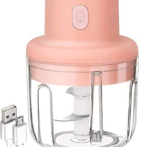 SUMEH Electric Mini Chopper Portable with USB Charging, Powerful Small Food Processor Garlic Masher Blender for Spice Meat Vegetable Nuts