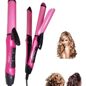 NEW NOVA Girl’s, Women’s and Men’s 2 in 1 Straightener Curler, Hair Styling Tools Hair Curler and Straightener Corded Electric Beauty Set