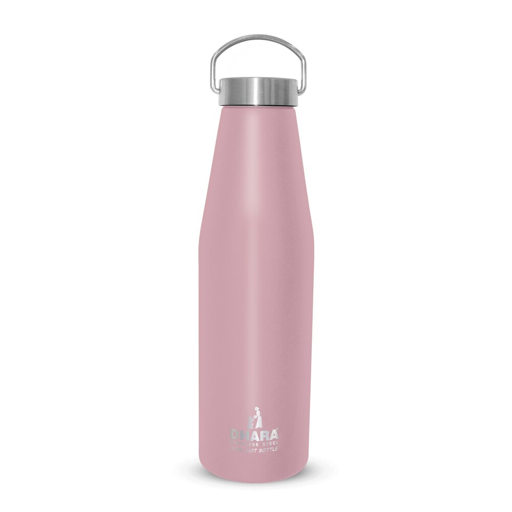 Dhara Stainless Steel Yes 24 Plus Vacuum Insulated Thermosteel Bottle 750 ml Pink | Double Wall | 24 Hours Hot or Cold Flask | Thermos Bottle for Tea and Coffee | Insulated Bottle for Hot Water