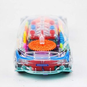 Transparent Concept 360 Degrees Rotating Transparent Concept Racing Car Best Birthday Gift for Kids (Concept car)