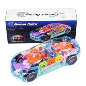 Transparent Concept 360 Degrees Rotating Transparent Concept Racing Car Best Birthday Gift for Kids (Concept car)