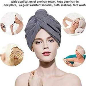 Hair Towel Wrap Absorbent Towel Hair-Drying Quick Dry Shower Caps Bathrobe Magic Hair Warp Towel Super Quick-Drying Microfiber Bath Towel Hair Dry Cap Salon Towel (Multicolor)