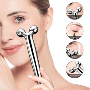 SUMEH 3D Manual Roller Massager Face-lift Wrinkle Remover Facial Massage for Relaxation and Skin Tightening Tool
