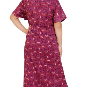 Women Cotton Printed Maxi Nighty Nightdress