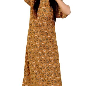 Women Cotton Printed Maxi Nighty Nightdress