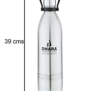 Dhara Stainless Steel Bottle, 1800ml, Silver , Set of 1