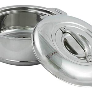 Dhara Ultra Insulated Stainless Steel Hotpot/Casserole Serving Pot (Silver, 5000ml)