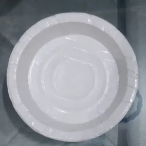 SUMEH Disposable White Paper Plates 10 inch Thick Set of 25 Plates = 25 pcs, Biodegradable, Compostable, Non-toxic & Ecofriendly for Lunch, Dinner & Dessert