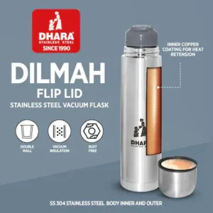 Dhara Stainless Steel 750 ml Steel Bottle  (Pack of 1, Silver)